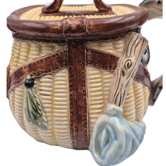 Big Sky Carvers Trout Whimsey Ceramic Teapot RU Finney Fishing 11.5x7x7" - Picture 8 of 14